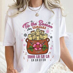 Retro Mexican Food Shirt, Tamale Food Tshirts, Tis the Season Tamale T-Shirt